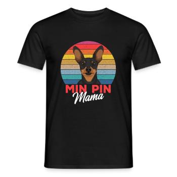 Zwergpinscher Mama Hundehalterin Geschenk - Männer T-Shirt - Schwarz - Vorne - AI Model Male 178 light (178cm)