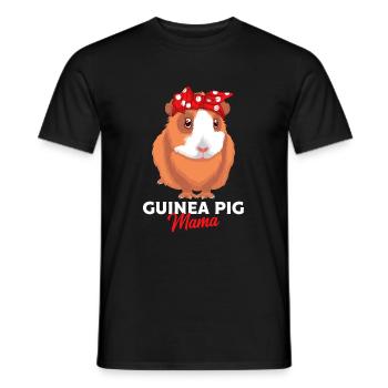 Maman de cochon d'Inde disant cadeau - T-shirt homme - noir - Devant - AI Model Male 178 light (178cm)