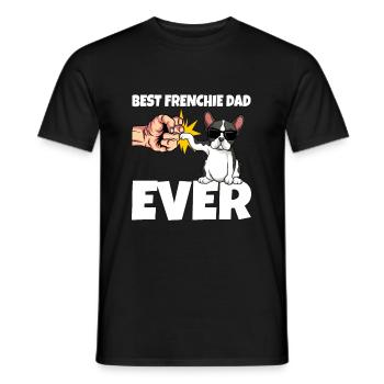 Best Frenchie Dad Ever French Bulldog - Men's T-Shirt - black - Front - AI Model Male 178 light (178cm)