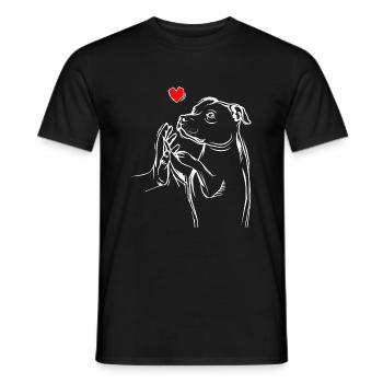 Staffordshire Bull Terrier Dear Mistress Dogs - Men's T-Shirt - black - Front - AI Model Male 178 light (178cm)
