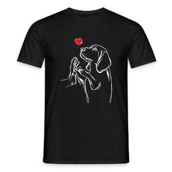 Idée cadeau Beagle Love Mistress Dogs - T-shirt homme - noir - Devant - AI Model Male 178 light (178cm)