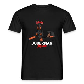Dobermann Frauchen Doberman Mama - Männer T-Shirt - Schwarz - Vorne - AI Model Male 178 light (178cm)