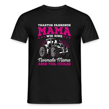 Traktor fahrende Mama Spruch Landwirtin - Männer T-Shirt - Schwarz - Vorne - AI Model Male 178 light (178cm)