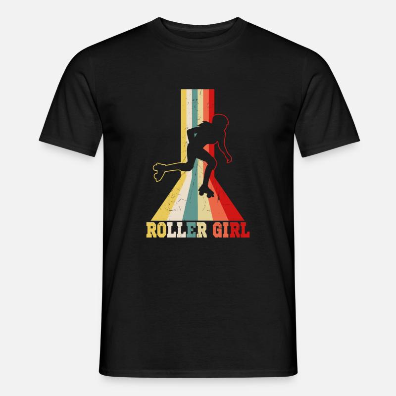 Roller Girl Rollschuhe Roller Derby Mädchen - Männer T-Shirt - Schwarz
