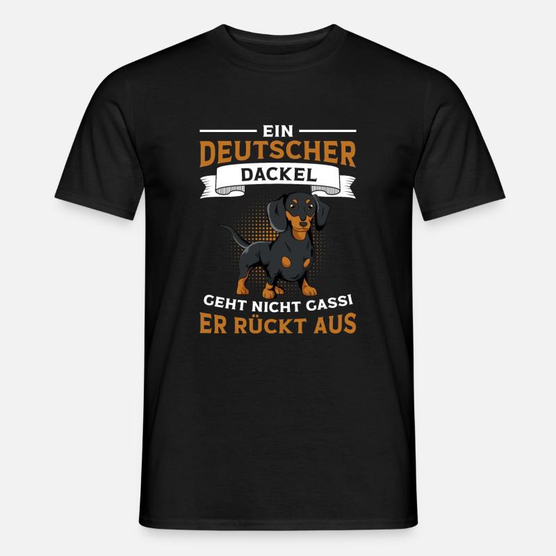 Dackel Spruch Hundehalter lustig - Männer T-Shirt - Schwarz