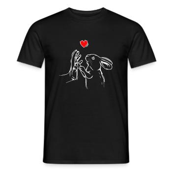 Lapins amour lapin lapin - T-shirt homme - noir - Devant - AI Model Male 178 light (178cm)
