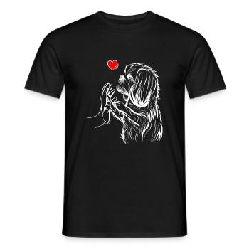Shih Tzu Love Dog Holder Gift - Men's T-Shirt - black - Front - AI Model Male 178 light (178cm)