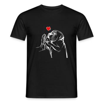 Englische Bulldogge Liebe Hundehalter - Männer T-Shirt - Schwarz - Vorne - AI Model Male 178 light (178cm)