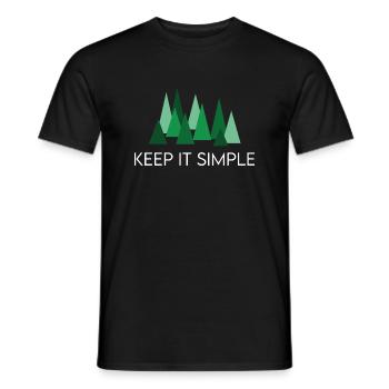 Keep it Simple Wald Camping Spruch - T-shirt homme - noir - Devant - AI Model Male 178 light (178cm)