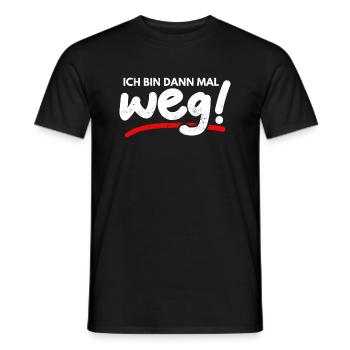 Ich Bin Dann Mal Weg Spaß Lustiger Spruch Humor - Männer T-Shirt - Schwarz - Vorne - AI Model Male 178 light (178cm)