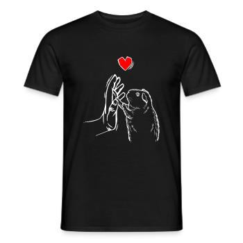 Hamster Liebe Goldhamster Zwerghamster - Männer T-Shirt - Schwarz - Vorne - AI Model Male 178 light (178cm)