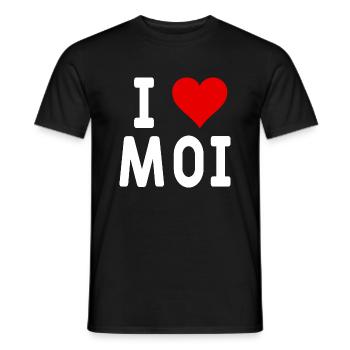 I love me - Männer T-Shirt - Schwarz - Vorne - AI Model Male 178 light (178cm)