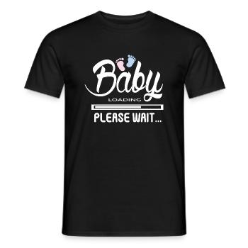 Baby Loading Shirt Pregnancy T Shirt - Men's T-Shirt - black - Front - AI Model Male 178 light (178cm)