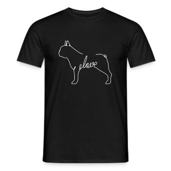 Bouledogue française Amour Frenchie - T-shirt homme - noir - Devant - AI Model Male 178 light (178cm)