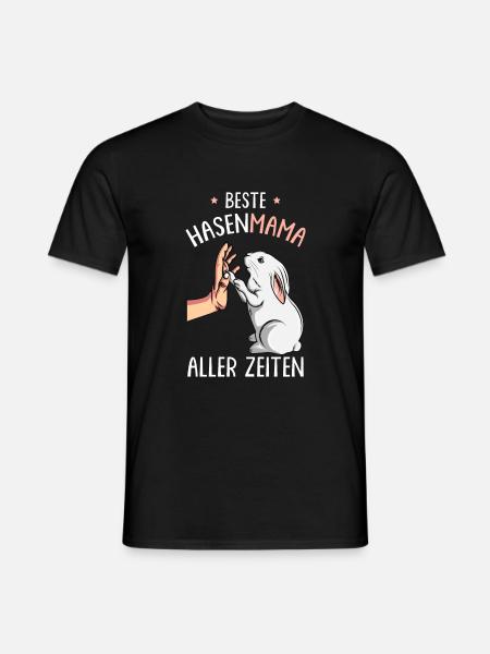 Hasenmama Hase Kaninchen Hasen - Männer T-Shirt - Schwarz