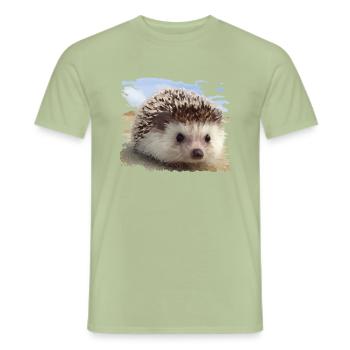 Hérisson - T-shirt homme - vert sauge - Devant - AI Model Male 178 light (178cm)