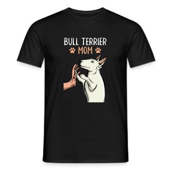 Bullterrier Mama Hunde Mutter Geschenk - Männer T-Shirt - Schwarz - Vorne - AI Model Male 178 light (178cm)