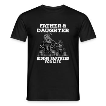 Quad père et fille cadeau - T-shirt homme - noir - Devant - AI Model Male 178 light (178cm)