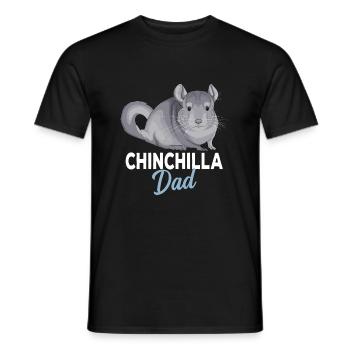 Chinchilla papa cadeau papa - T-shirt homme - noir - Devant - AI Model Male 178 light (178cm)