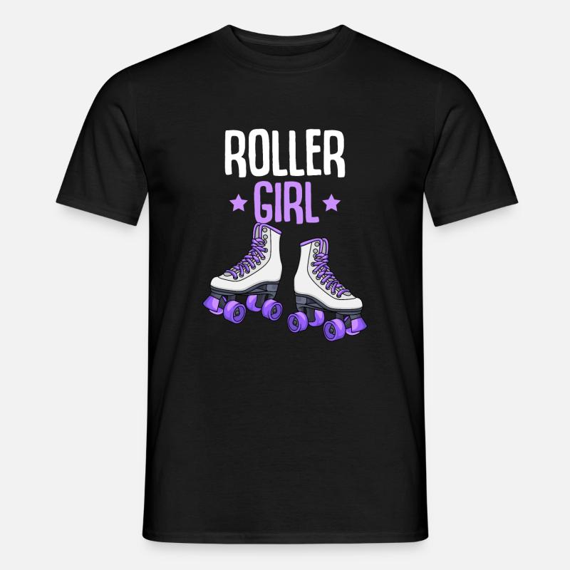 Rollschuhe Roller Girl Rollschuh Roller Skates - Männer T-Shirt - Schwarz