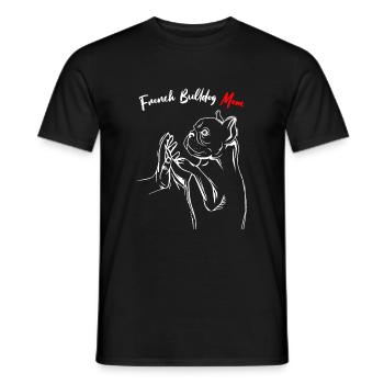 Bouledogue française Maman Frenchie Maman - T-shirt homme - noir - Devant - AI Model Male 178 light (178cm)