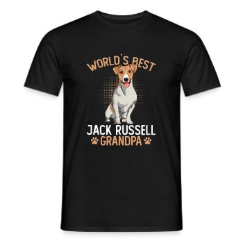 Jack Russell Terrier propriétaire de chien - T-shirt homme - noir - Devant - AI Model Male 178 light (178cm)