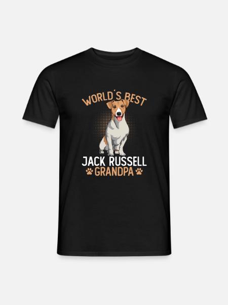 Jack Russell Terrier Grandpa Dog Owner - Men's T-Shirt - black