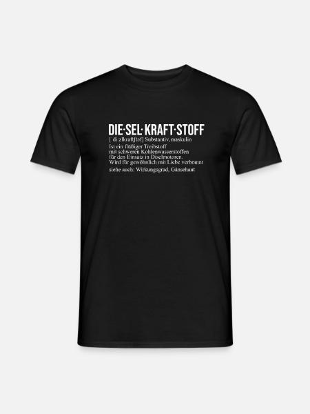 Dieselkraftstoff Diesel Auto Autofahrerlustig - Männer T-Shirt - Schwarz