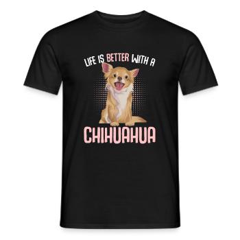 Chihuahua Spruch Hundehalter Geschenk - Männer T-Shirt - Schwarz - Vorne - AI Model Male 178 light (178cm)