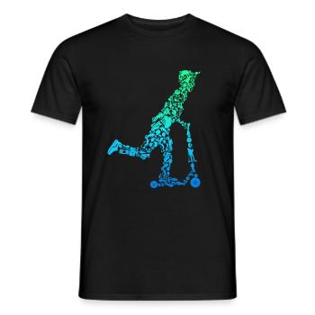 Scooter Scooter Cascade pour enfants - T-shirt homme - noir - Devant - AI Model Male 178 light (178cm)