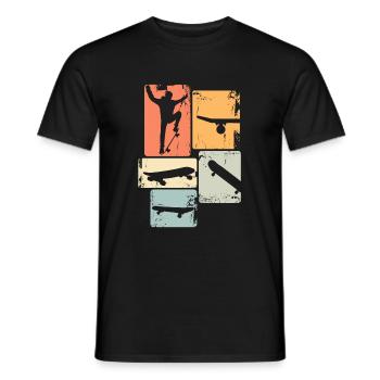 Skater Skateboard Stunt Skater Jungen - Männer T-Shirt - Schwarz - Vorne - AI Model Male 178 light (178cm)
