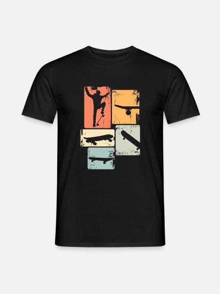 Skater Skateboard Stunt Skater Jungen - Männer T-Shirt - Schwarz