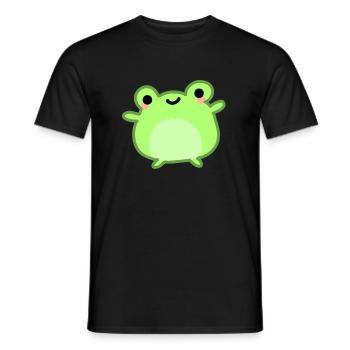 kawaii & happy green frog froggy - Männer T-Shirt - Schwarz - Vorne - AI Model Male 178 light (178cm)