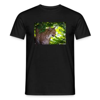 Luchs - Männer T-Shirt - Schwarz - Vorne - AI Model Male 178 light (178cm)