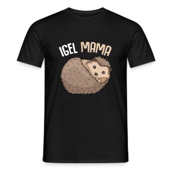Igel Mama Mutter Muttertag Damen - Männer T-Shirt - Schwarz - Vorne - AI Model Male 178 light (178cm)