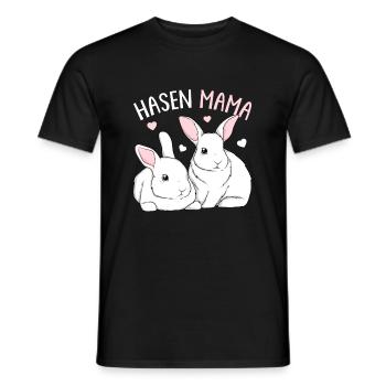 Hasenmama Hase Kaninchen Hasen Mama - Männer T-Shirt - Schwarz - Vorne - AI Model Male 178 light (178cm)