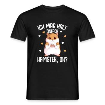 Hamster Ich mag halt Hamster Mädchen - Männer T-Shirt - Schwarz - Vorne - AI Model Male 178 light (178cm)