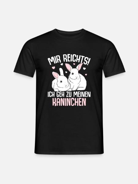 Mir reichts ich geh zu Kaninchen Hase - Männer T-Shirt - Schwarz