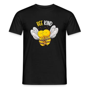 Bee Kind Bienen Kinder Mädchen - Männer T-Shirt - Schwarz - Vorne - AI Model Male 178 light (178cm)
