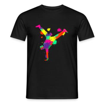Breakdancer Breakdance Breakdancing - Men's T-Shirt - black - Front - AI Model Male 178 light (178cm)