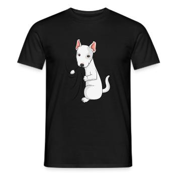 Bull Terrier Lovers Dogs Dear Bull Terrier - Men's T-Shirt - black - Front - AI Model Male 178 light (178cm)
