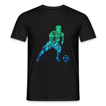 Footballeur enfants garçons - T-shirt homme - noir - Devant - AI Model Male 178 light (178cm)
