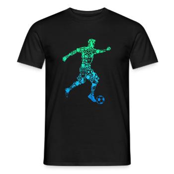 Football Footballer Boys Children - Men's T-Shirt - black - Front - AI Model Male 178 light (178cm)