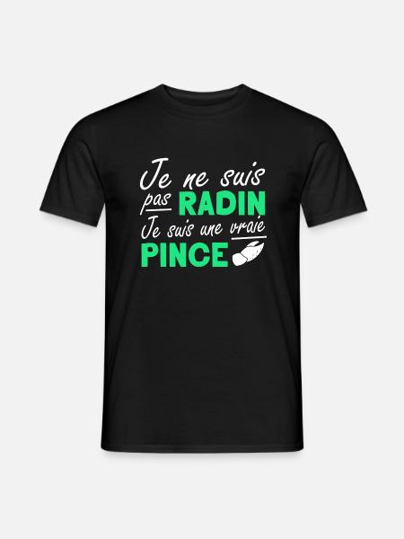 Pas radin mais une pince cadeau drole - T-shirt homme - noir