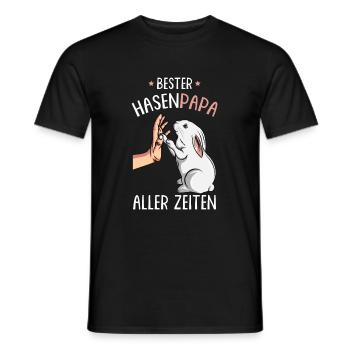 Bester Hasen Papa aller Zeiten Hase - Männer T-Shirt - Schwarz - Vorne - AI Model Male 178 light (178cm)