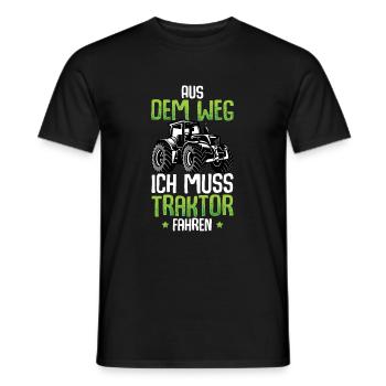 Aus Dem Weg Ich Muss Traktor Fahren - Männer T-Shirt - Schwarz - Vorne - AI Model Male 178 light (178cm)