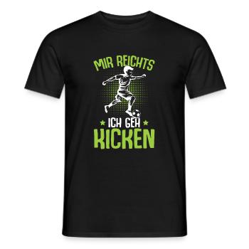 Mir reichts ich geh kicken Fußball Fußballer - Männer T-Shirt - Schwarz - Vorne - AI Model Male 178 light (178cm)