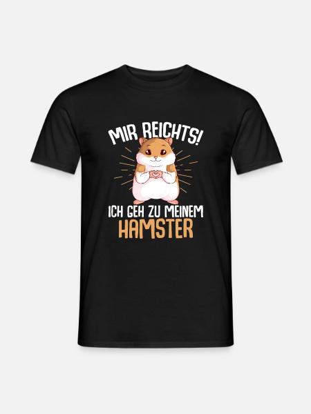 Mir reichts ich geh zu meinem Hamster - Männer T-Shirt - Schwarz