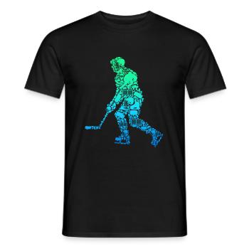 Eishockey Eishockeyspieler Kinder Jungen - Männer T-Shirt - Schwarz - Vorne - AI Model Male 178 light (178cm)
