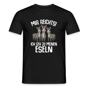 Mir reichts ich geh zu meinen Eseln - Männer T-Shirt - Schwarz - Vorne - AI Model Male 178 light (178cm)